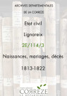 Naissances, mariages, décès (1813-1822)