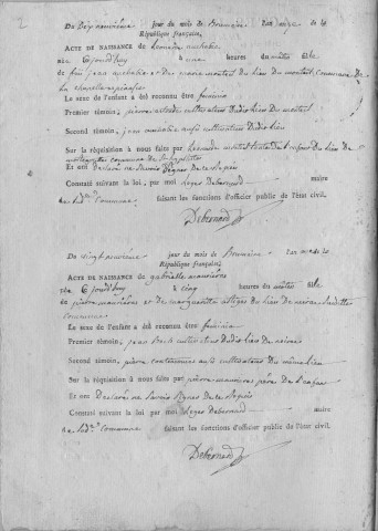 Naissances (1803-1812)