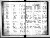 Tables décennales des mariages (1823-1832)