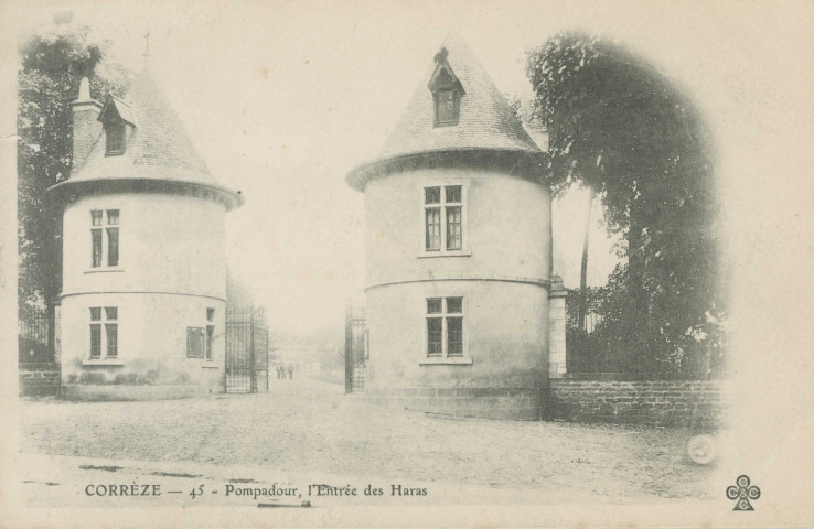 Arnac-Pompadour : "Corrèze - 45 - Pompadour, l'entrée des haras".