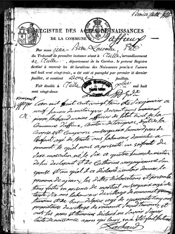 Naissances (1823-1848)