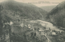 Soursac : "La Corrèze illustrée - Gorges de la Dordogne - 68 Nauzenac - Pont suspendu".