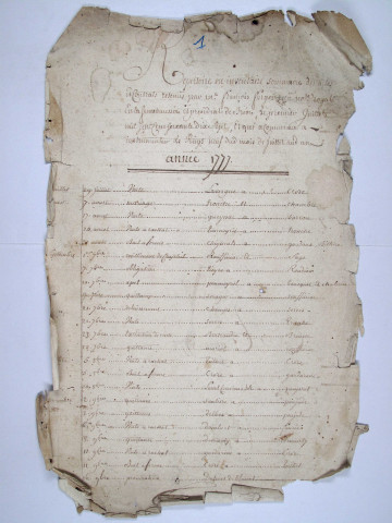 Répertoire chronologique : 29 juillet 1777-9 octobre 1807