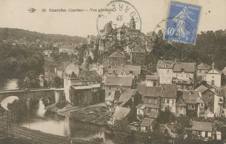 Uzerche : "35. Uzerche (Corrèze) - Vue générale".