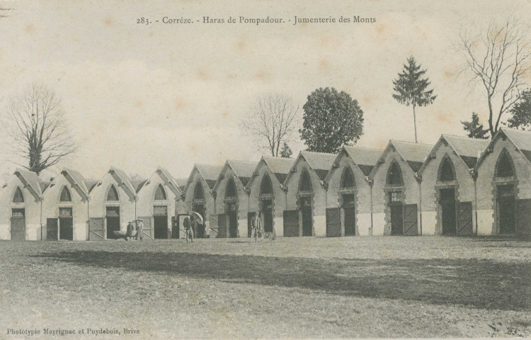Beyssac : "283. - Corrèze - Haras de Pompadour - Jumenterie des Monts".