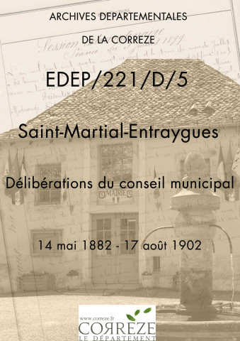 Délibérations du conseil municipal. 14 mai 1882-17 août 1902