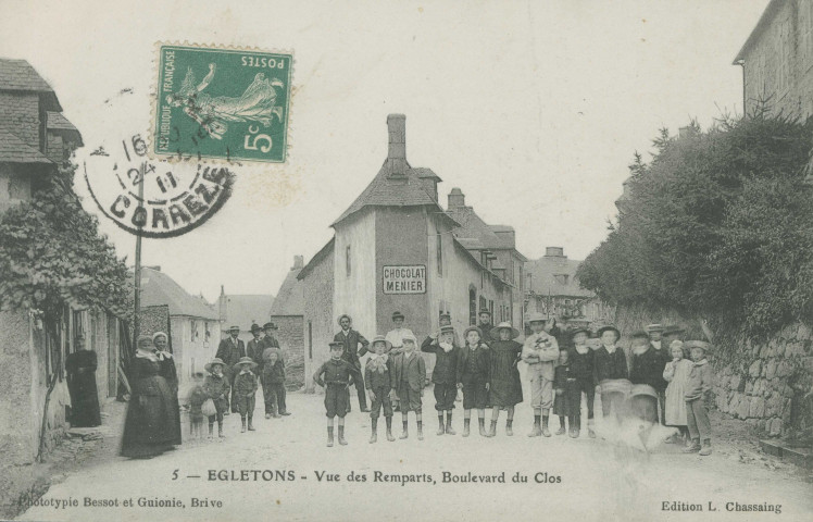 Egletons : "5 - Egletons - Vue des remparts, boulevard du Clos".