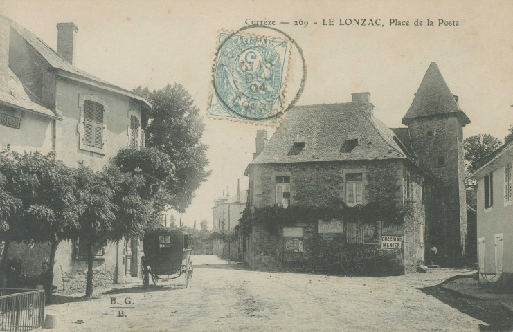 Le Lonzac : "Corrèze - 269 - Le Lonzac, place de la Poste".