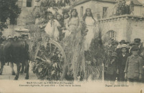 Marcillac-la-Croisille : "Marcillac-la-Croisille (Corrèze) - Concours agricole, 14 août 1921 - Char de la moisson".