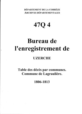 Commune de Lagraulière.