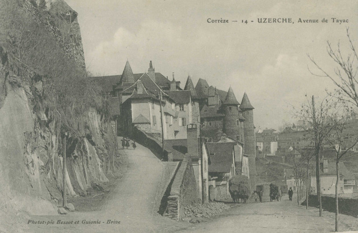 Uzerche : "Corrèze - 14 - Uzerche, avenue de Tayac".