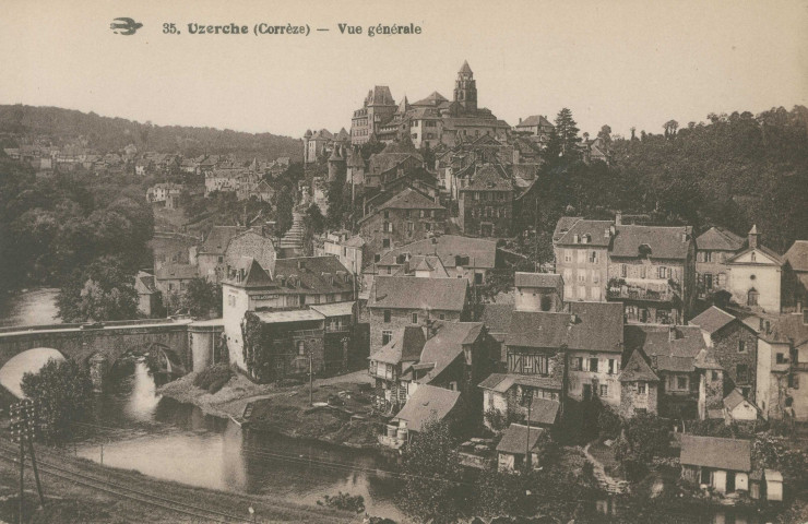 Uzerche : "35. Uzerche (Corrèze) - Vue générale".