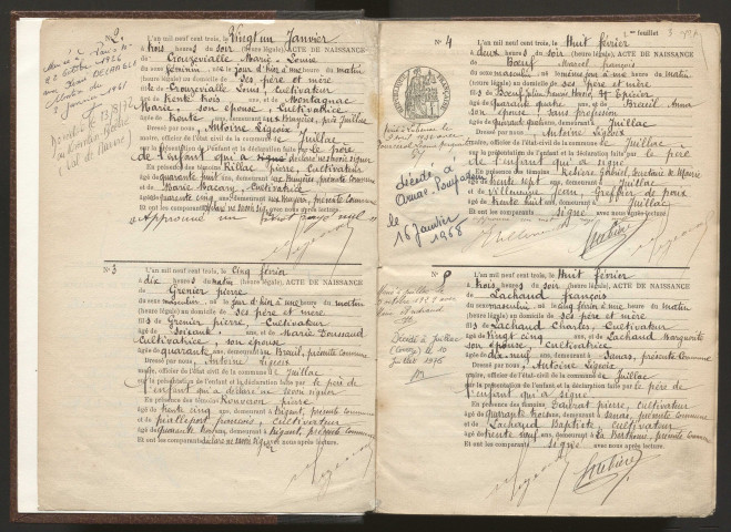 Naissances (1903-1922).