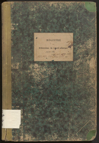 Délibérations du conseil municipal. 20 mai 1877-16 mai 1886