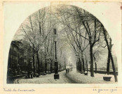 La promenade, quai Baluze enneigée.