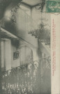 Tulle : "Grand Hôtel Notre Dame - Tulle (Corrèze) - Joubert, propriétaire - Escalier intérieur de l'hôtel, rampe en fer forgé du XVIe siècle".