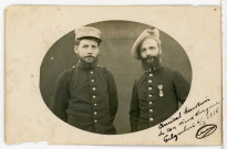 Camp de Würzburg : portrait dédicacé de deux soldats.