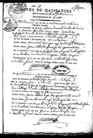 Naissances (1803-1823)