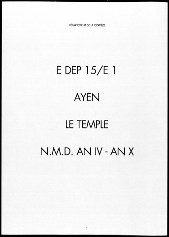 Naissances, mariages, décès (1793-1802)
