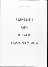 Naissances, mariages, décès (1793-1802)