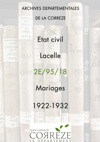 Mariages (1922-1932).