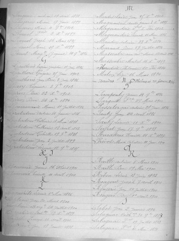 Tables décennales des décès (1893-1902)