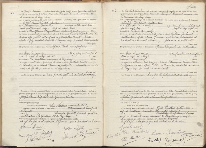 Naissances, mariages, décès (1923-1932).