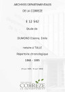 Répertoire chronologique : 13 juin 1868-15 avril 1885