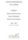 Répertoire chronologique : 1 janvier 1822-9 juillet 1844