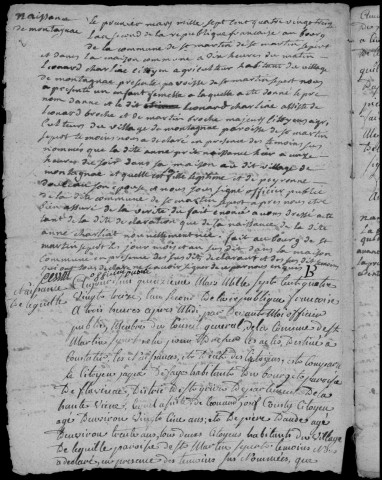 Naissances, mariages, décès et tables (1793-1802)