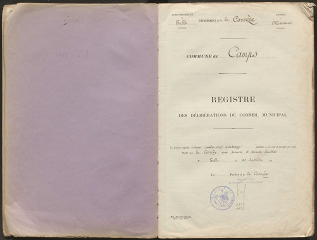 Délibérations du conseil municipal. 28 octobre 1928-21 août 1938