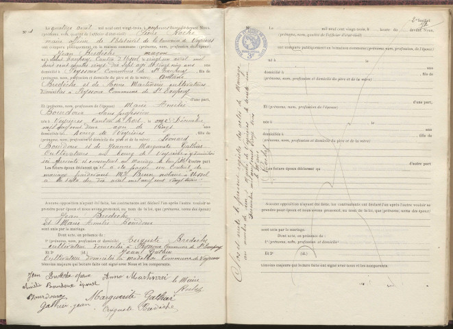 Naissances, mariages, décès (1923-1932).