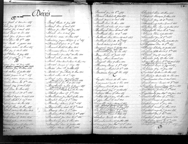 Tables décennales des décès (1893-1902)