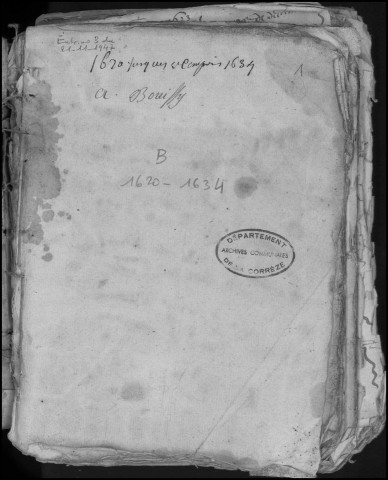 Baptêmes, mariages, sépultures (1620-1670)