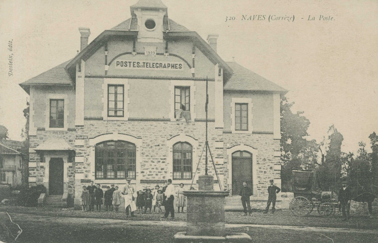 Naves : "320 Naves (Corrèze) - La poste".
