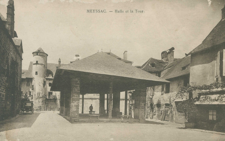 Meyssac : "Meyssac - Halle et la tour".