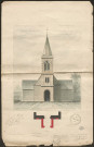 Église et reconstruction du clocher.