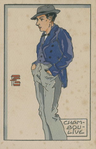 Chamboulive : "Jeune homme de Chamboulive par G. Geo-fourrier".