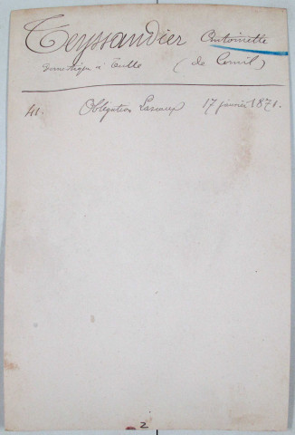 Répertoire alphabétique sur fiches : Teyssandier-Turpin