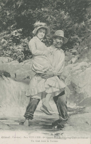 Gimel : "Gimel (Corrèze) - Parc Vuillier : 1er grand prix du Touring-club de France - Un gué dans le torrent".