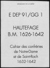 Baptêmes, mariages, sépultures (1626-1642)
