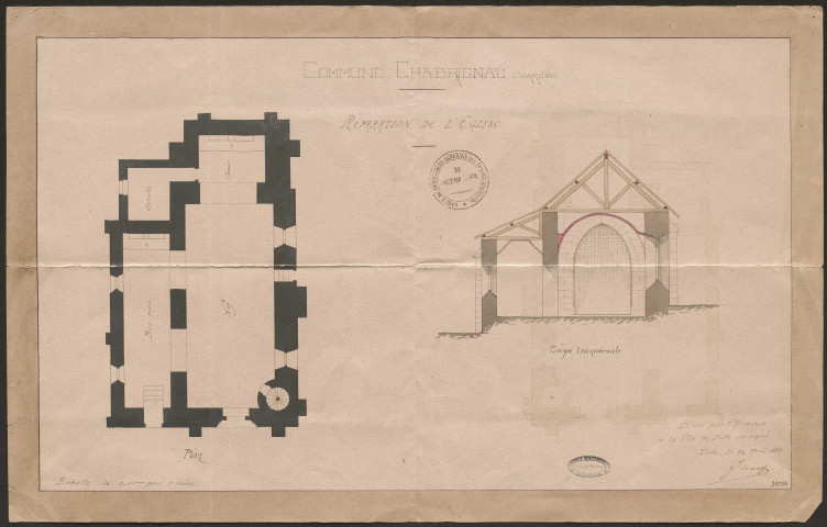 Eglise. Presbytère. Cimetière ; concessions. Monument aux morts. Fontaine publique