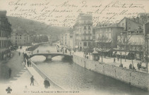 Tulle : "77 - Tulle, le pont de la mairie et les quais".