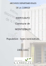 Population : listes nominatives (1901-1931, 1936), listes des mariages, naissances, décès (1900-1906).