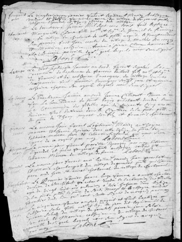 Baptêmes, mariages, sépultures (1703-1732)