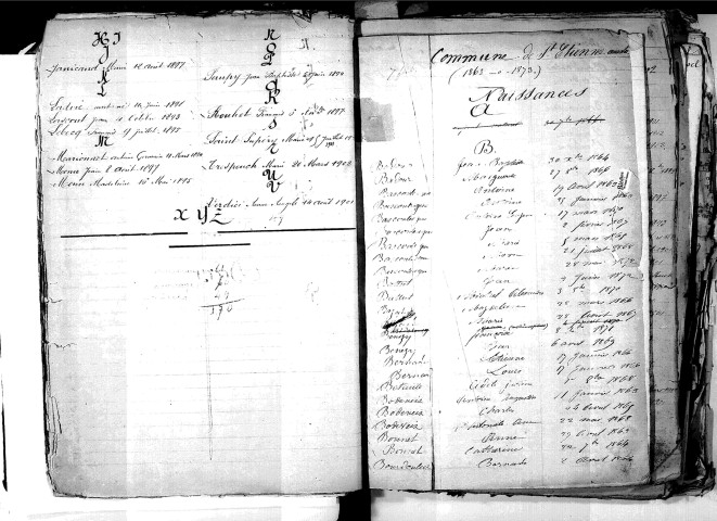 Tables décennales des mariages (1893-1902)