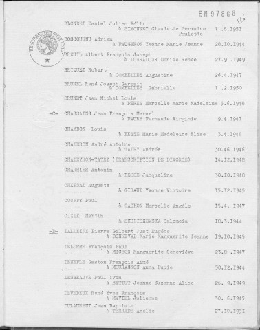 Tables décennales des décès (1903-1912)