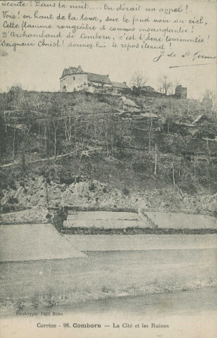 Orgnac-sur-Vézère : "Corrèze - 98.Comborn - la cité et les ruines".