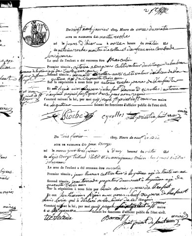 Naissances (1809-1848)