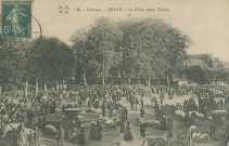 Brive-la-Gaillarde : "- Corrèze. - Brive - La foire place Thiers.".